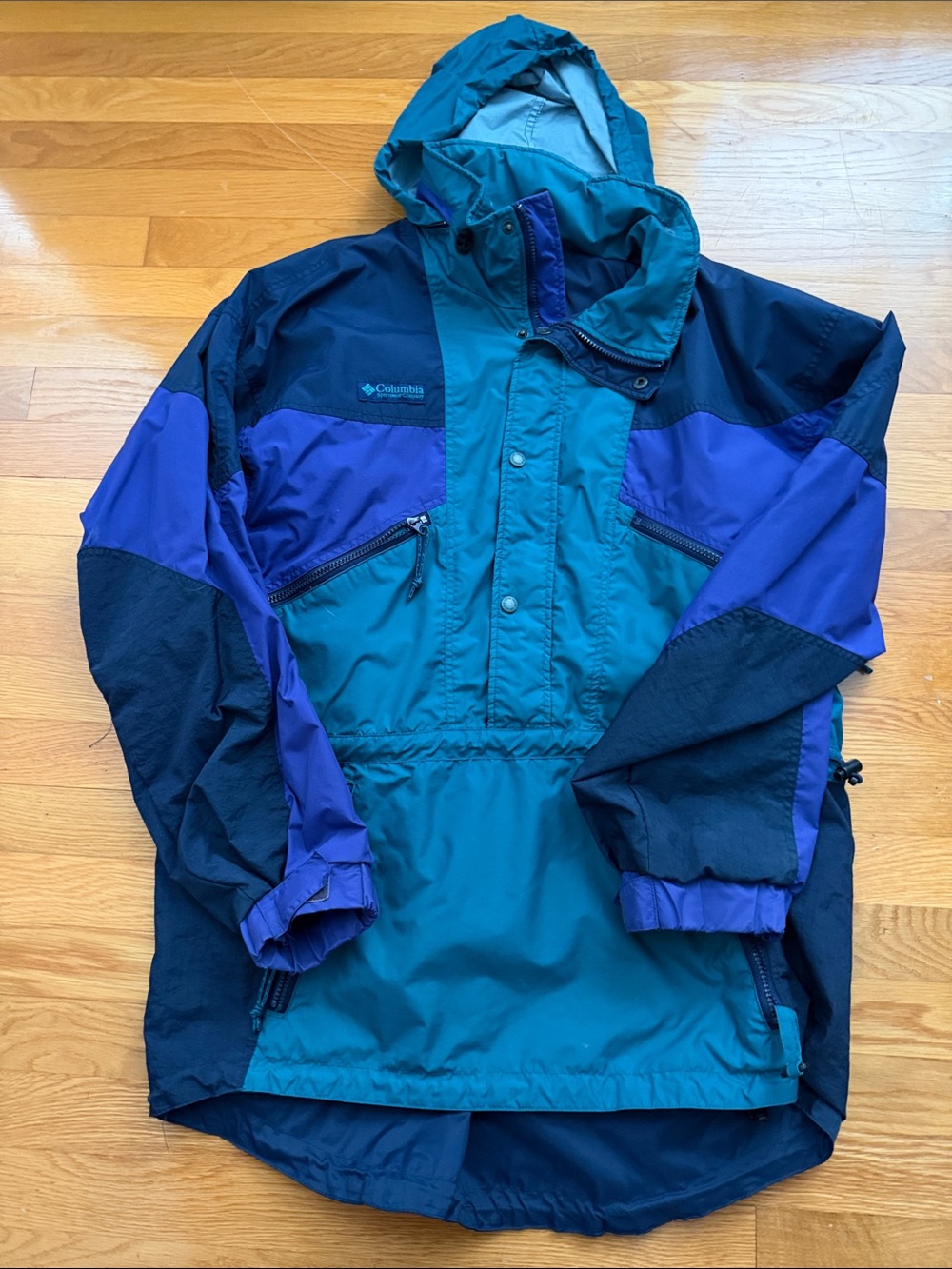 Columbia Green, Purple & Navy Hooded Jacket